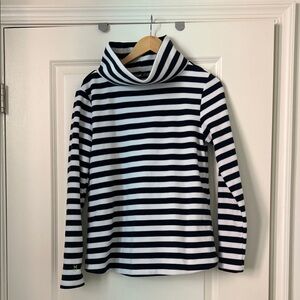 Dudley Stephens Navy and White Striped Park Slope Turtleneck